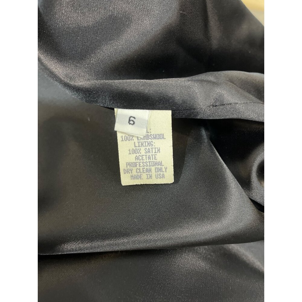 J Percy for Marvin Richards Lord & Taylor Black Faux Fur Long Coat Jacket - Picture 8 of 10